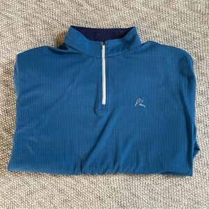 Rhoback Men’s Blue Quarter-Zip Pullover Performance Golf Size XXXL